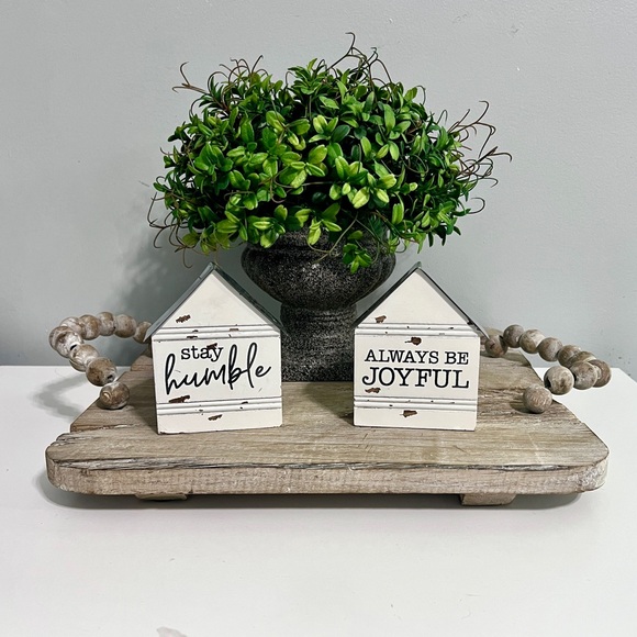 Wood Tray ONLY, With Beaded Handles - Picture 2 of 11